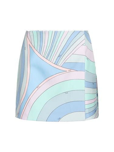 Printed Silk Twill Mini Wrap Skirt - PUCCI - Modalova