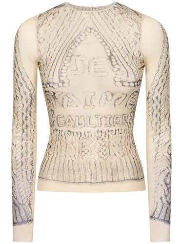 Mesh-oberteil Mit Print „pull Je T'aime“ - JEAN PAUL GAULTIER - Modalova