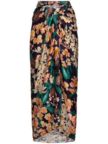 Lavanda Floral Print Maxi Sarong Skirt - AGUA BY AGUA BENDITA - Modalova