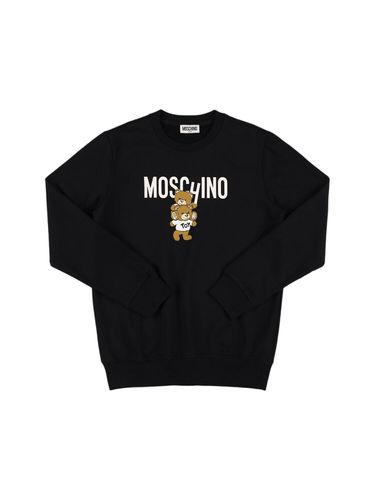 Sudadera De Algodón Estampada - MOSCHINO - Modalova