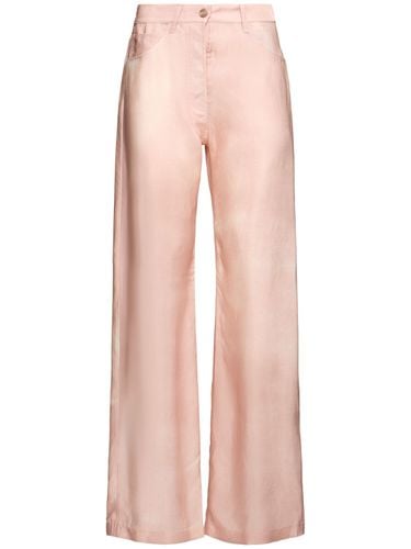 Pantaloni Larghi In Twill Di Cupro - ACNE STUDIOS - Modalova