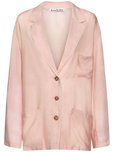 Glänzende Pyjamajacke Aus Cuprotwill - ACNE STUDIOS - Modalova