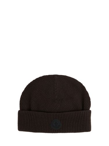 Cappello Beanie In Lana - MONCLER - Modalova