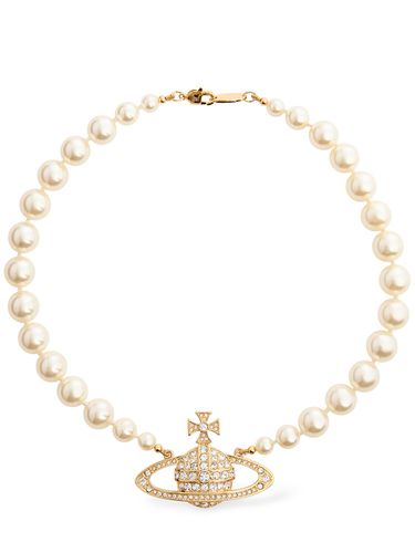 One Row Faux Pearl Bas Relief Choker - VIVIENNE WESTWOOD - Modalova