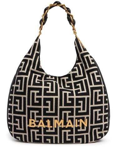 Soft Hobo Monogram Shoulder Bag - BALMAIN - Modalova