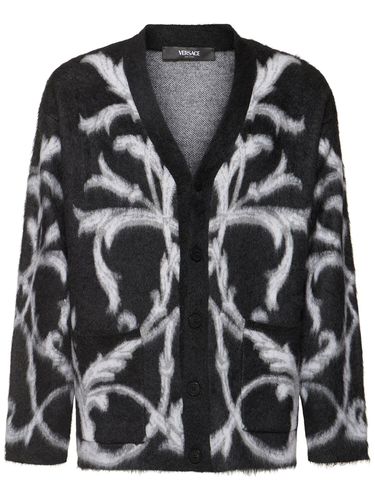 Barocco Wool Blend Cardigan - VERSACE - Modalova