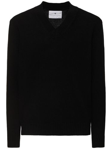 Wool V-neck Sweater - SEVEN GAUGE - Modalova