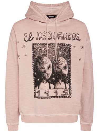 Felpa In Cotone Con Cappuccio - DSQUARED2 - Modalova