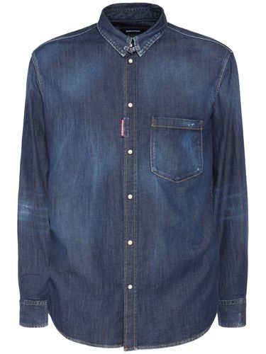 Camicia In Denim Lavaggio Scuro - DSQUARED2 - Modalova