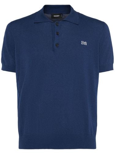 Cotton Knit Polo - DSQUARED2 - Modalova