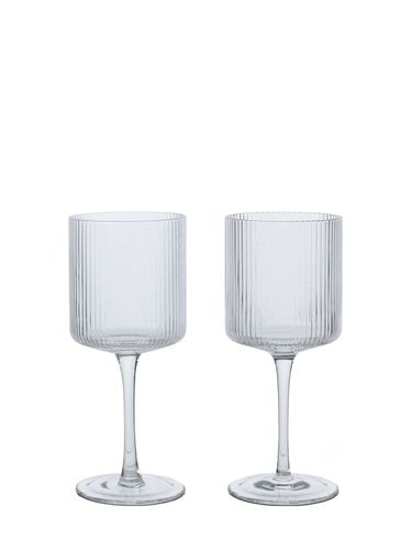 Set Di 2 Bicchieri Da Vino Bianco Ripple - FERM LIVING - Modalova