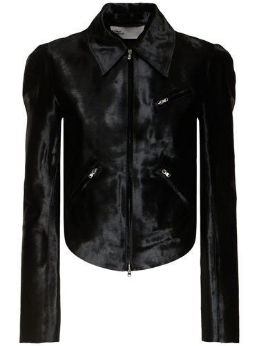 Abgerundete Bikerjacke Aus Leder - TORY BURCH - Modalova