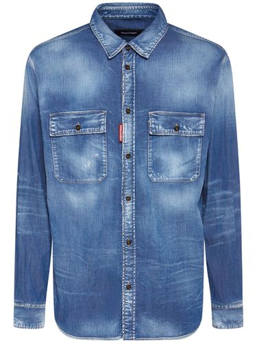 Camicia Worker In Cotone Stretch - DSQUARED2 - Modalova