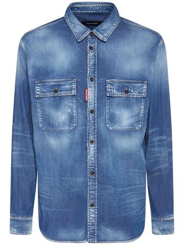 Worker Stretch Cotton Shirt - DSQUARED2 - Modalova