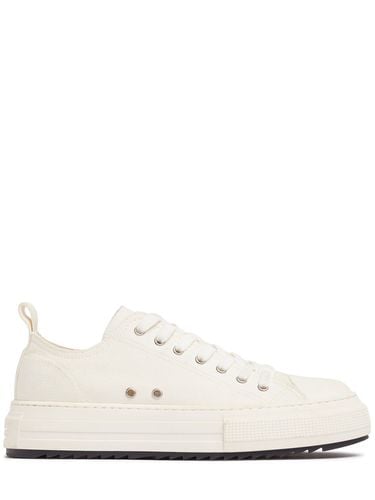 Cotton Canvas Low Sneakers - DSQUARED2 - Modalova