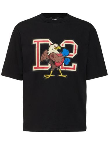 Camiseta De Algodón Jersey Estampado - DSQUARED2 - Modalova