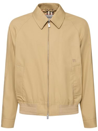 Tech Cotton Zipped Jacket - BURBERRY - Modalova