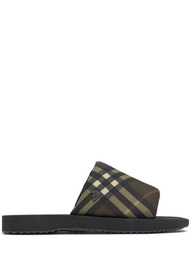 Tech Check Slide Sandals - BURBERRY - Modalova