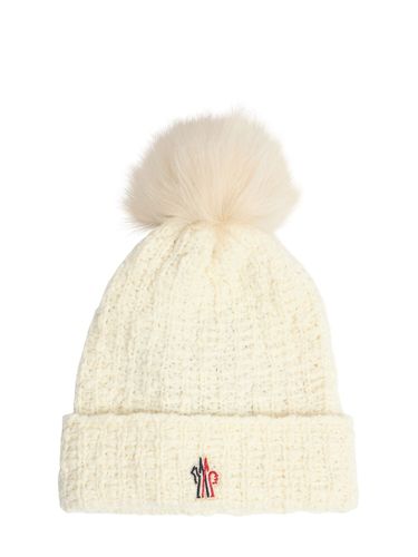 Cappello Beanie In Misto Lana Con Pompom - MONCLER GRENOBLE - Modalova