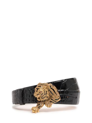 Cintura Roar In Pelle Goffrata 4cm - ROBERTO CAVALLI - Modalova