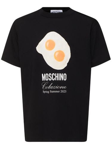 Camiseta De Algodón - MOSCHINO - Modalova