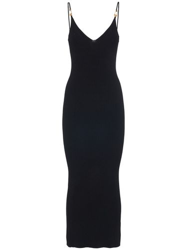 Vestido Midi De Punto De Viscosa Stretch - VERSACE - Modalova