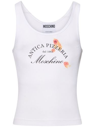 Italian Inspiration Tank Top - MOSCHINO - Modalova