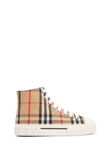 Sneakers De Algodón Con Estampado - BURBERRY - Modalova