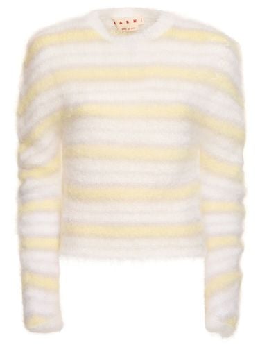 Striped Mohair Blend Sweater - MARNI - Modalova