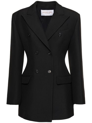 Double Breast Gabardine Blazer - MICHAEL KORS COLLECTION - Modalova