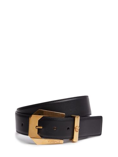 Mm Leather Belt - VERSACE - Modalova