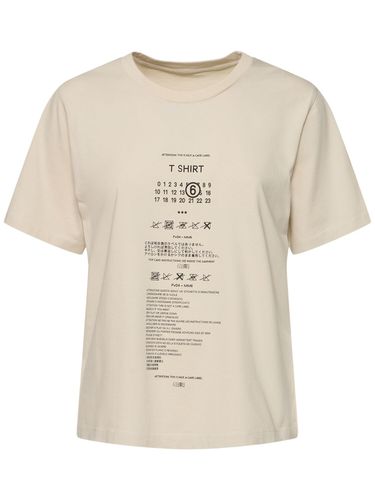 Camiseta De Jersey De Algodón Con Logo - MM6 MAISON MARGIELA - Modalova