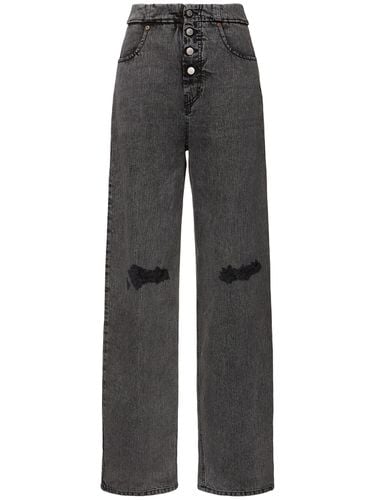 Jeans Anchos De Denim De Algodón - MM6 MAISON MARGIELA - Modalova