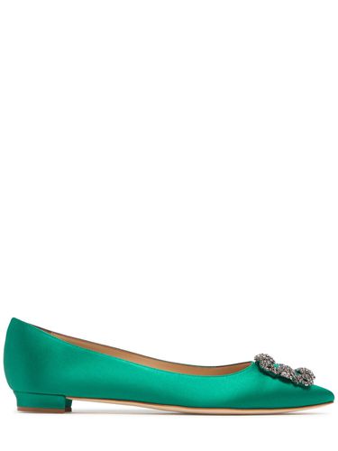 Mm Hangisi Satin Flats - MANOLO BLAHNIK - Modalova