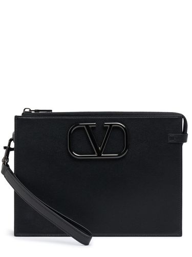 Lederpouch Mit Vlogo - VALENTINO GARAVANI - Modalova