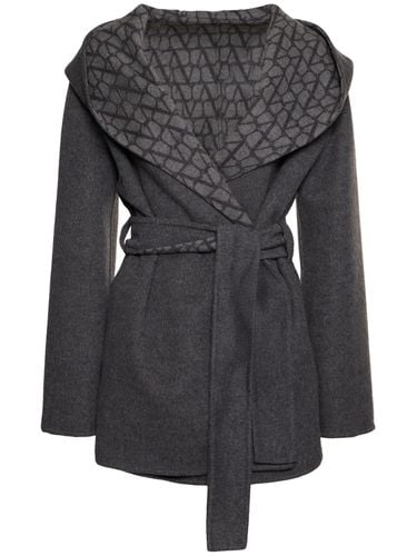 Iconographe Wool Blend Short Coat W/belt - VALENTINO - Modalova