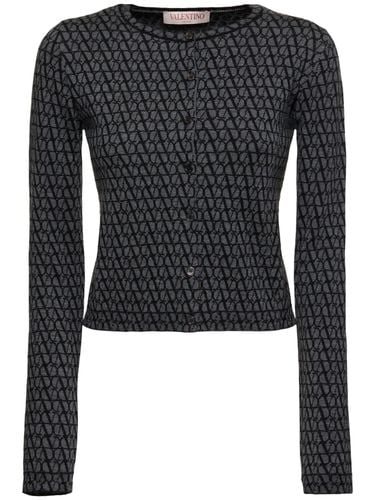 Strickjacke Aus Wolljacquard „iconographe“ - VALENTINO - Modalova