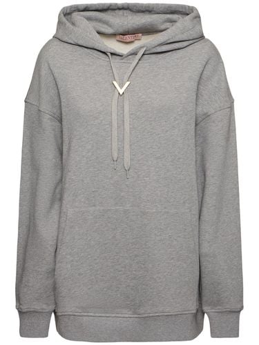 Cotton Jersey Hoodie - VALENTINO - Modalova