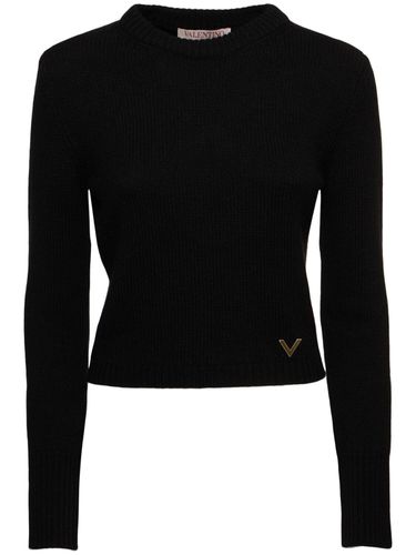 Cashmere Crewneck Sweater - VALENTINO - Modalova