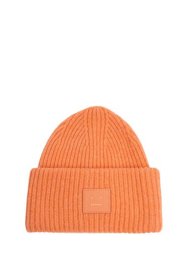 Cappello Beanie Face In Lana - ACNE STUDIOS - Modalova