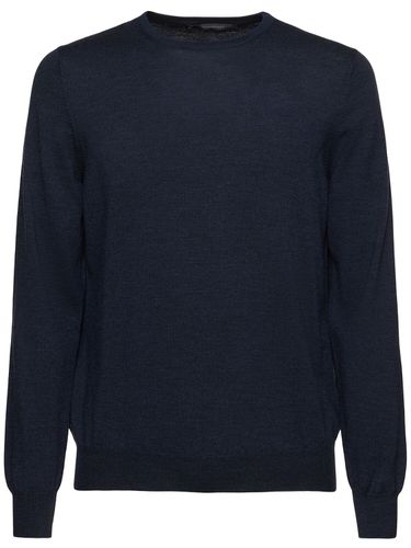 Wool Knit Crewneck Sweater - TAGLIATORE - Modalova