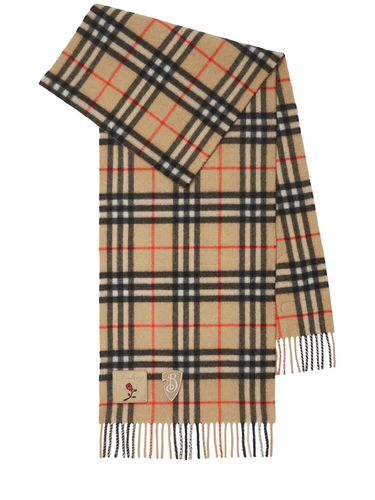 Sciarpa Check Con Patch - BURBERRY - Modalova