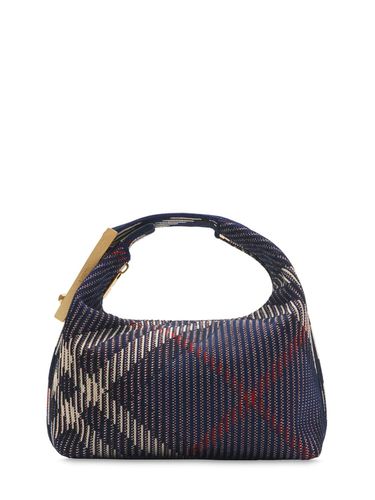 Bolso Knit Check De Lona - BURBERRY - Modalova