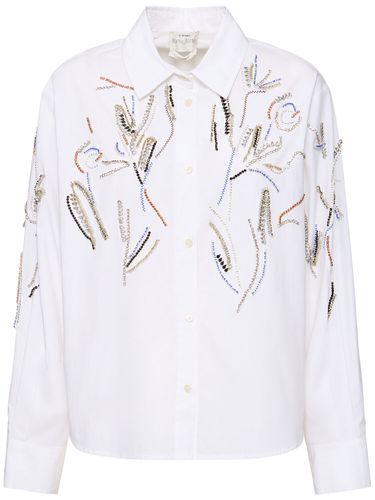 Embellished Cotton Poplin Shirt - FORTE_FORTE - Modalova