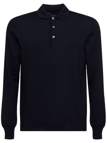 Wool Knit Polo Sweater - TAGLIATORE - Modalova