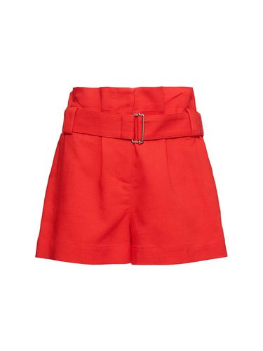 High Rise Shorts W/belt - MSGM - Modalova