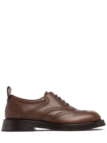 Zapatos Derby De Piel Con Cordones - ALEXANDER MCQUEEN - Modalova