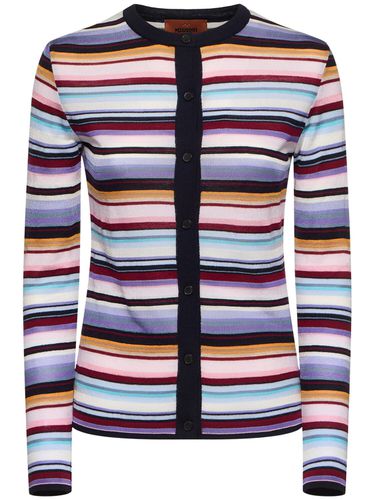 Striped Wool Blend Knit Cardigan - MISSONI - Modalova