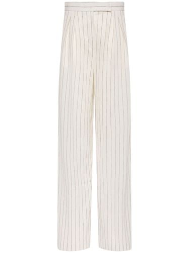 Pantaloni Ampi Clarion In Misto Cotone A Righe - MAX MARA - Modalova