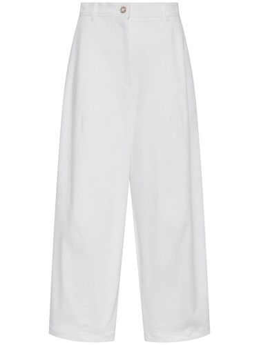 Mina Cotton Blend Twill Wide Pants - MAX MARA - Modalova